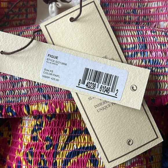 Figue Millie Floral‎ Boho Multicolor Sleeveless Midi Dress XS - Picture 6 of 7